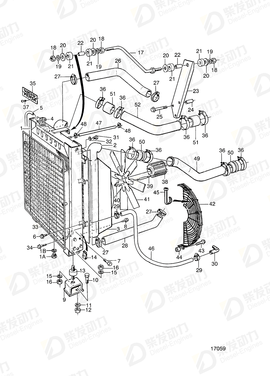 VOLVO Charge air cooler 866090 Drawing